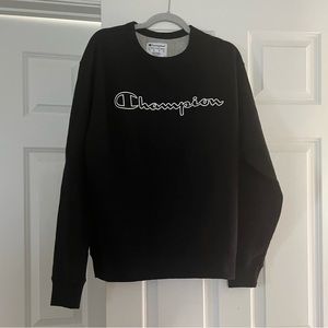 BLACK CHAMPION CREWNECK